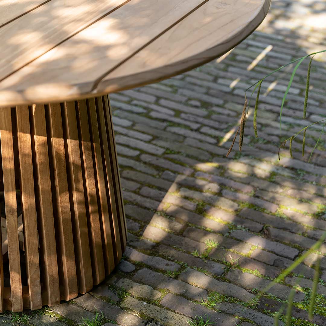 ronde houten tuintafel 120 cm